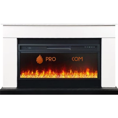 Каминокомплект Royal Flame Bergen (Разборный) - Белый с черным (Ширина 1370 мм) с очагом Vision 42 LED