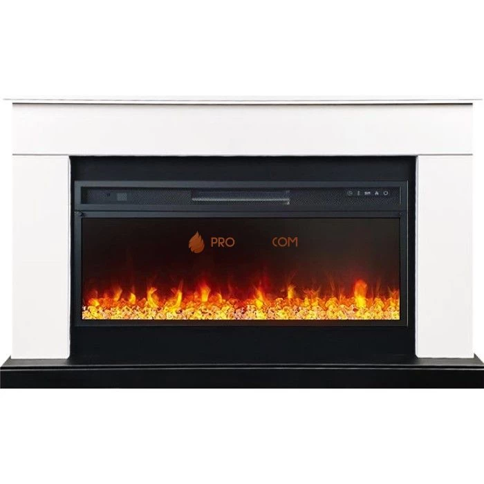 Каминокомплект Royal Flame Bergen (Разборный) - Белый с черным (Ширина 1370 мм) с очагом Vision 42 LED