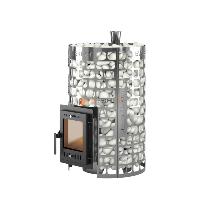 Дровяная печь для бани Эверест Steam Master 24 INOX (210М) б/в