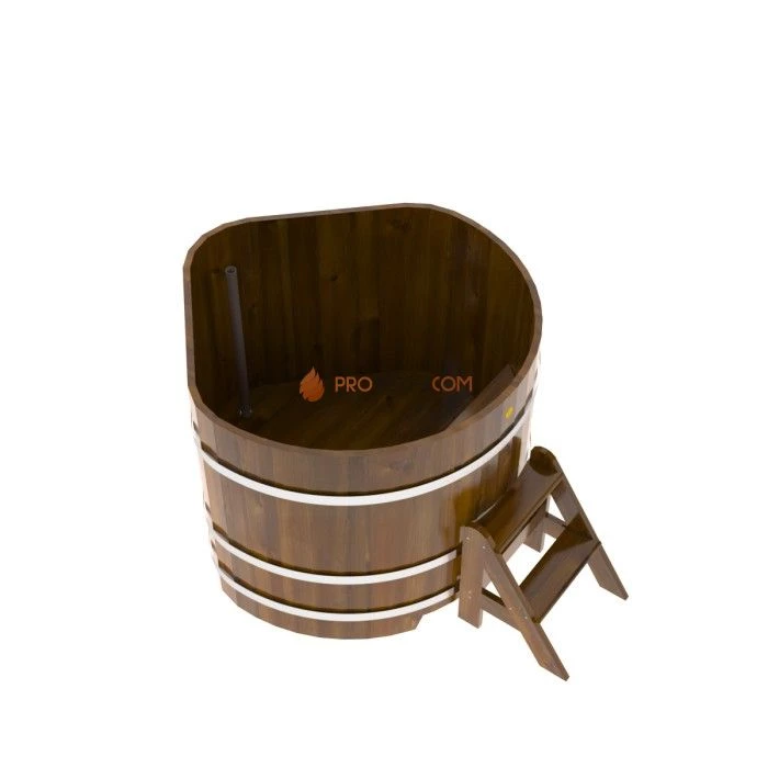 Купель BentWood угловая из мореной лиственницы 1,19х1,19 Рустик