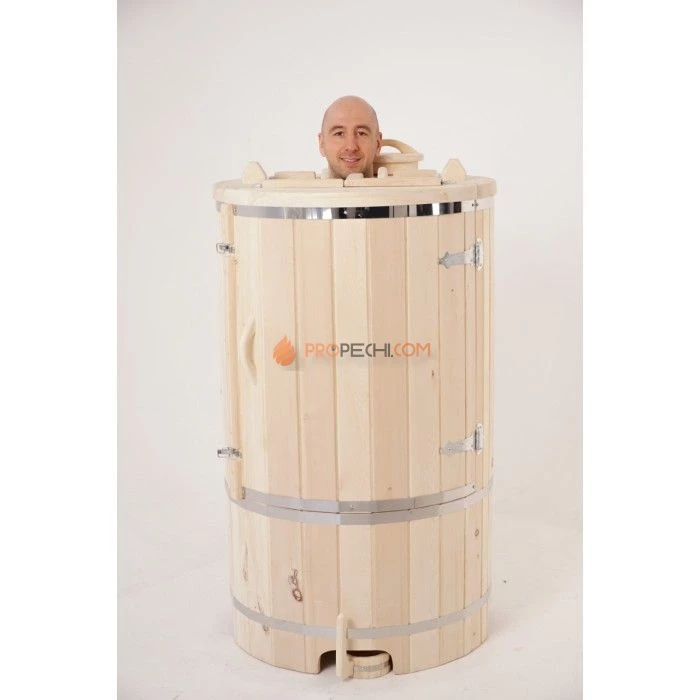 Фитобочка круглая НКЗ STANDARD из кедра, (ШИП-ПАЗ), диаметр 78 см, высота 130 см / 40 мм