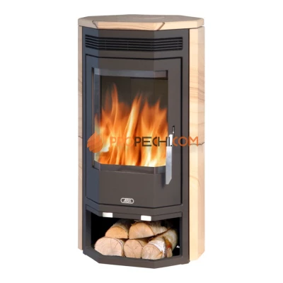 Печь-камин ABX Baltik 6 черная бразильский песчаник