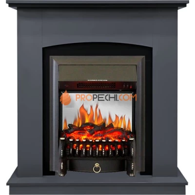 Каминокомплект Royal Flame Barcelona (разборный) - Серый графит с очагом Fobos FX M Black