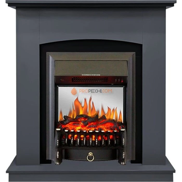 Каминокомплект Royal Flame Barcelona (разборный) - Серый графит с очагом Fobos FX M Black
