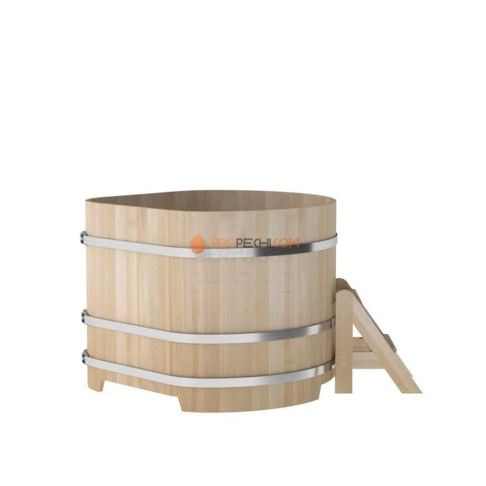 Купель BentWood угловая из кедра 1,31х1,31 премиум