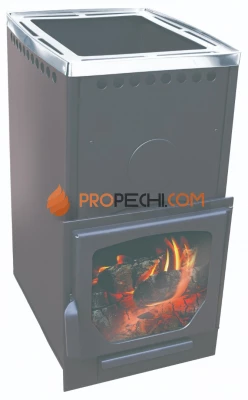 Печь банная Варвара Паленица, укороченная топка, панорамная