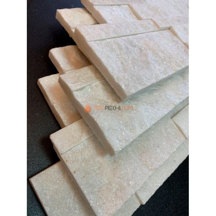 Панель Модерн Кварцит Белый (350х180мм) упак. (6шт/0,378м2)