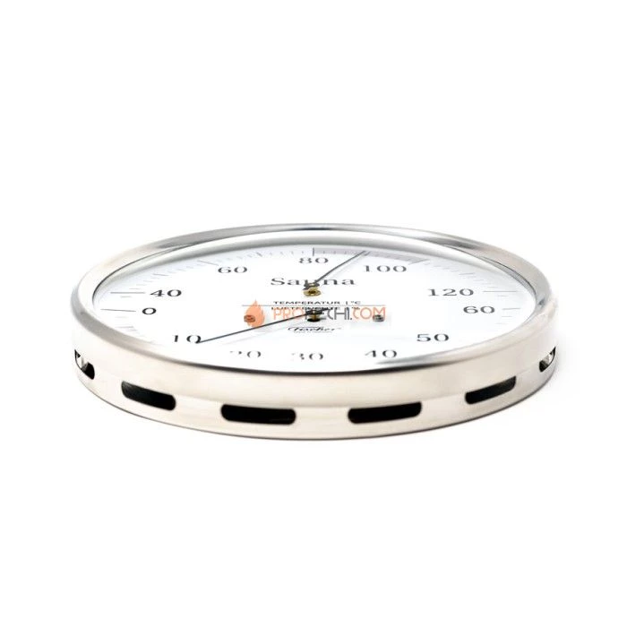 Термометр-гигрометр для сауны Fischer в корпусе из нержавеющей стали