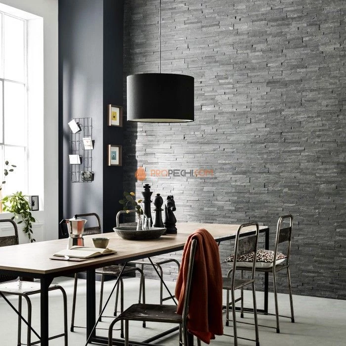 Панель Классик Сланец Черный (600х150мм) упак. (7шт/0,63м2)