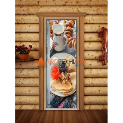 Дверь для бани DoorWood Престиж Фотопечать А059, 2000x800 мм