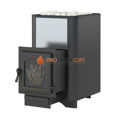 Чугунная печь для бани Везувий Сенсация 22 Антрацит (271)