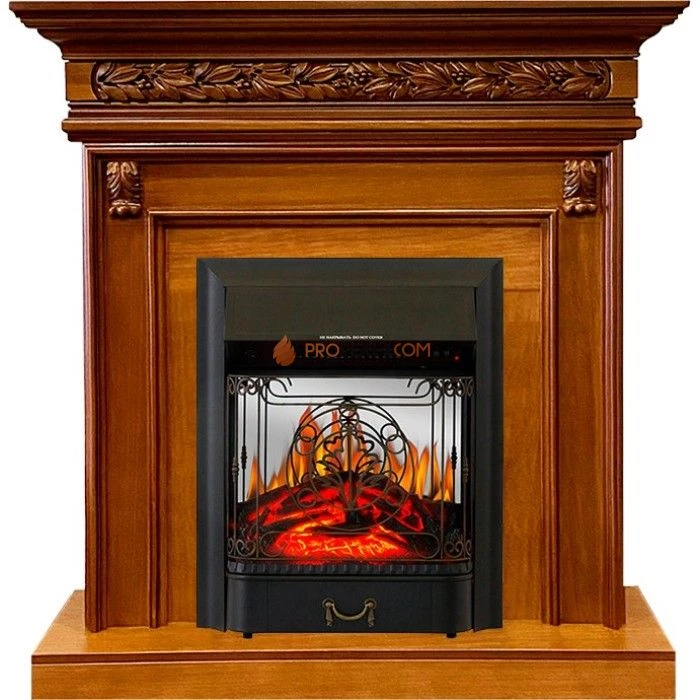 Каминокомплект Royal Flame Valletta - Орех с очагом Majestic FX M Black
