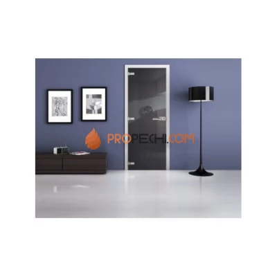 Стеклянная межкомнатная дверь DoorWood с фотопечатью Ral 7016, 2000х800 мм