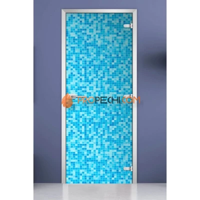 Стеклянная межкомнатная дверь DoorWood с фотопечатью Textures-08, 2000х800 мм