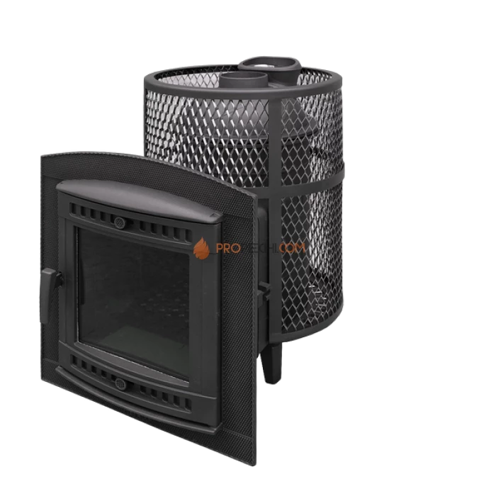 Чугунная печь для бани Атмосфера с сеткой до 22 м³