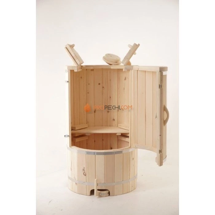 Фитобочка круглая НКЗ STANDARD из кедра, (ШИП-ПАЗ), диаметр 78 см, высота 130 см / 40 мм