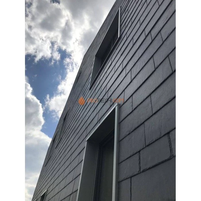 Панель Сланец чёрный натуральный скол (200х400мм) упак. (20шт/1,6м2)