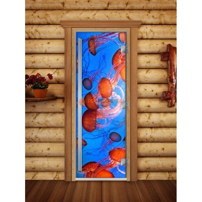 Дверь для бани DoorWood Престиж Фотопечать А088, 1900x700 мм