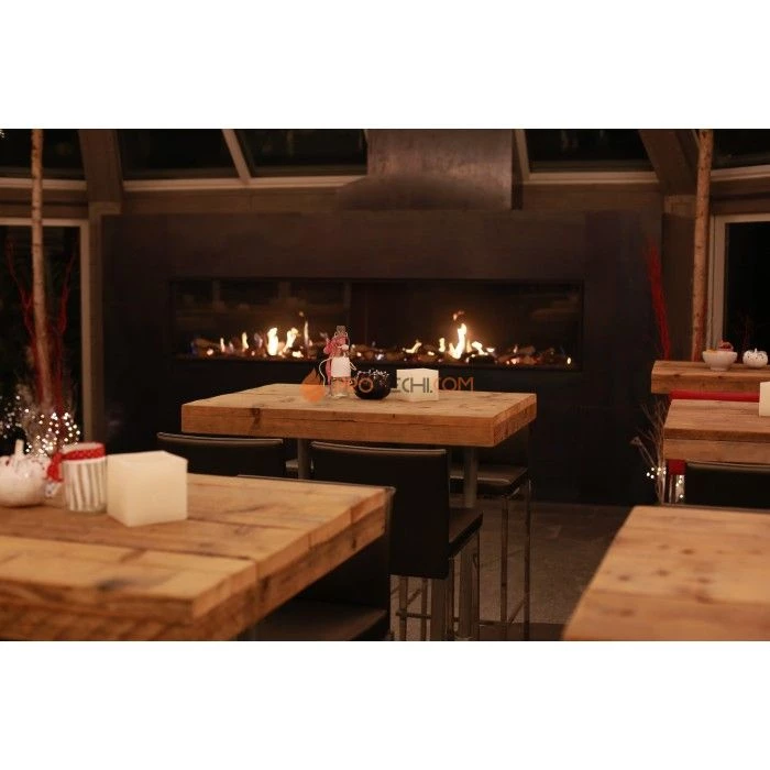 Газовая топка Vero Design Nippon Стандарт (1250x400 мм) D250 мм, горелка Line burner