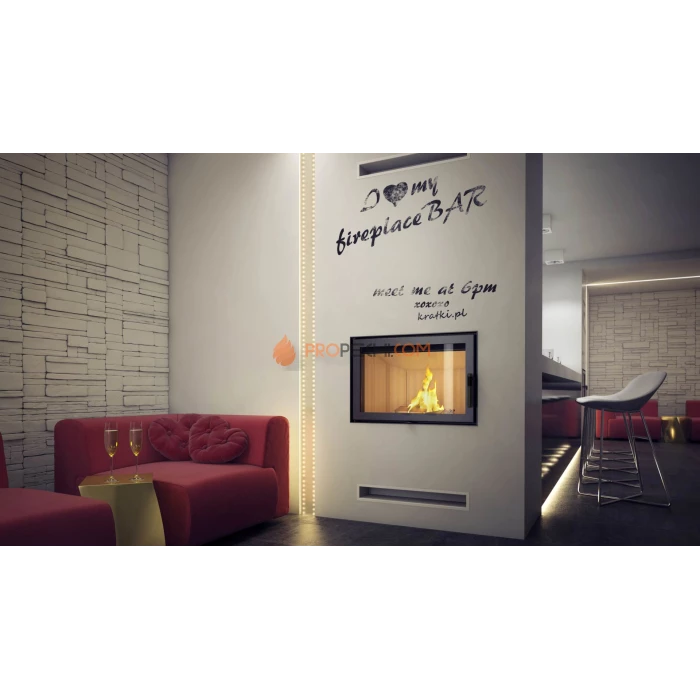 Каминная топка стальная Kratki Zibi/PF (12 кВт)