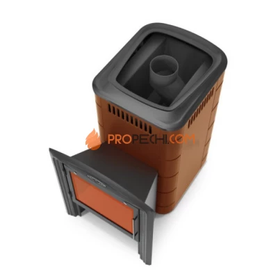 Печь для бани Термофор Тунгуска 2017 Carbon Витра терракота