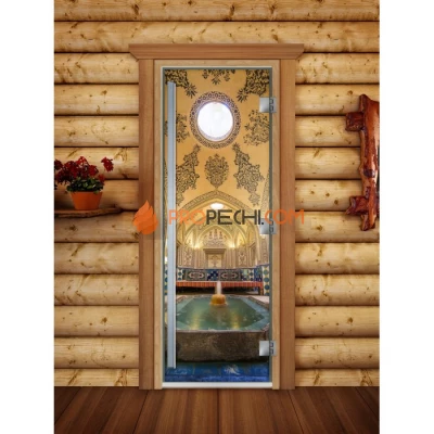 Дверь для бани DoorWood Престиж Фотопечать А027, 1900x700 мм