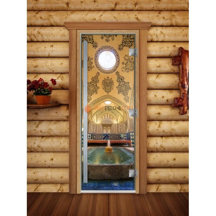 Дверь для бани DoorWood Престиж Фотопечать А027, 1900x700 мм
