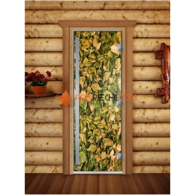 Дверь для бани DoorWood Престиж Фотопечать А001, 1900x700 мм