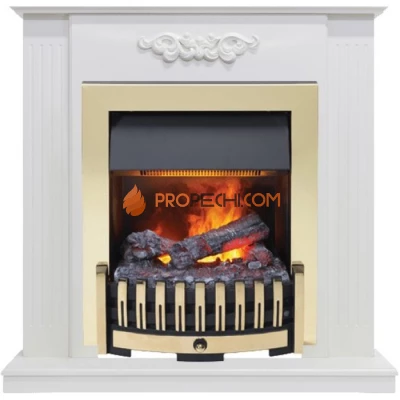 Каминокомплект Dimplex Lumsden - Белый дуб с очагом Danville Brass FB2