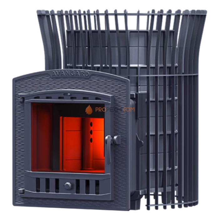 Чугунная печь для бани Гефест Авангард 24П2 в сетке Тюльпан