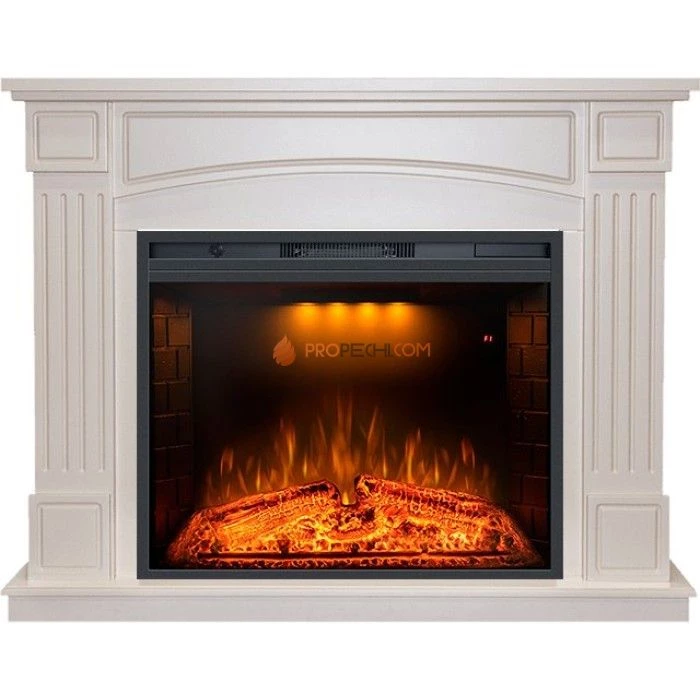 Каминокомплект Royal Flame Boston - Слоновая кость с Электрическим очагом Royal Flame Emerald 28