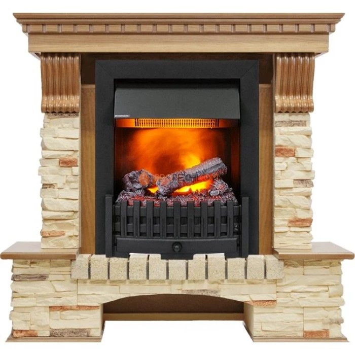 Каминокомплект Dimplex Pierre Luxe - Дуб / Сланец с очагом Danville Black FB2