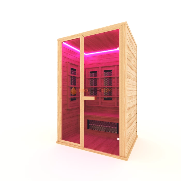 Сауна инфракрасная НКЗ керамика 2-местная прямая 135x105x200 см, вход со стороны 135 см