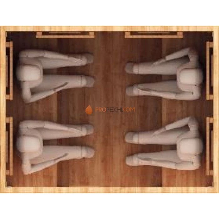 Сауна инфракрасная НКЗ керамика 4-местная прямая 170x130x200 см, вход со стороны 170 см