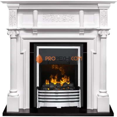 Каминокомплект Dimplex Oxford - Белый с очагом Flagstaff