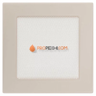 Вентиляционная решетка Kratki 17х17 кремовая