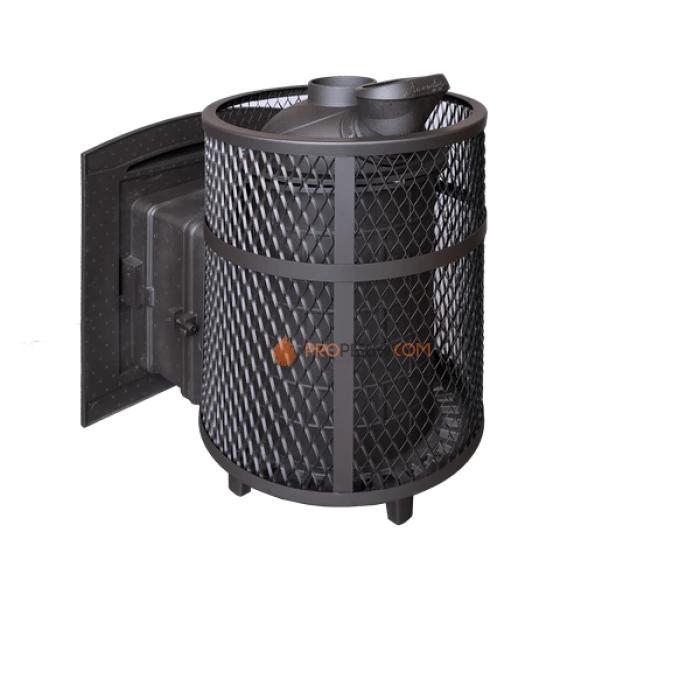 Чугунная печь для бани Атмосфера с сеткой до 22 м³