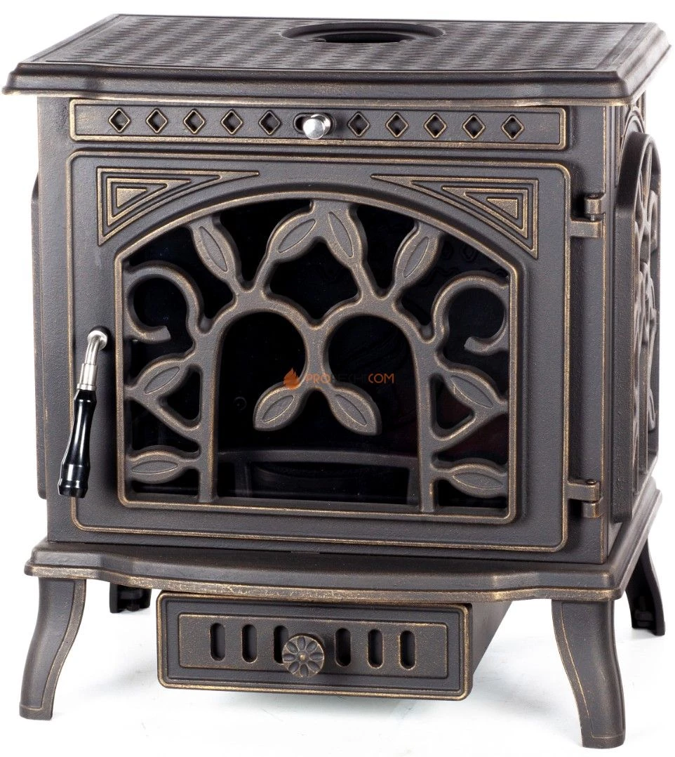 Печь-камин Fireway Demetra патина бронза