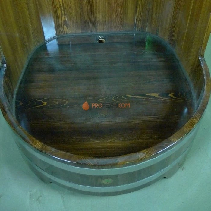 Душевая кабина BentWood с держателем для шторки (лиственница мореная)