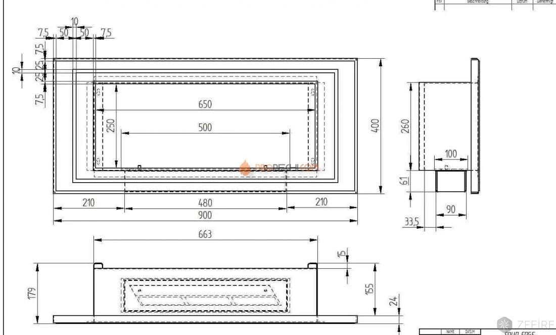 Биокамин Zefire Sirius 900