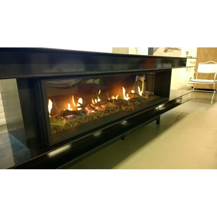 Газовая топка Vero Design Nippon Стандарт (1250x400 мм) D250 мм, горелка Line burner