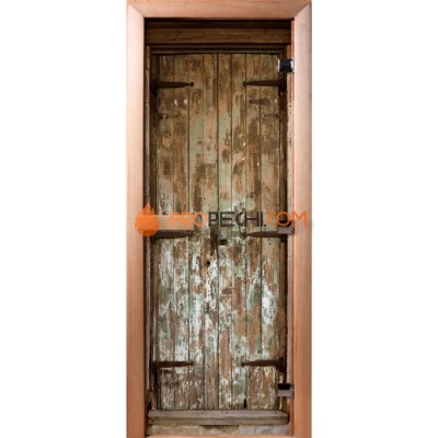 Дверь для бани DoorWood Фотопечать А028, 1800x800 мм