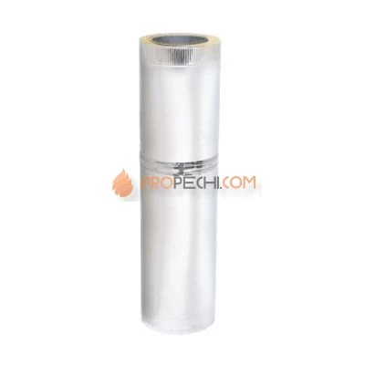 Труба телескопическая DTTH D104 L260-380 с изоляцией 50 мм, AISI 321/304 (Вулкан)