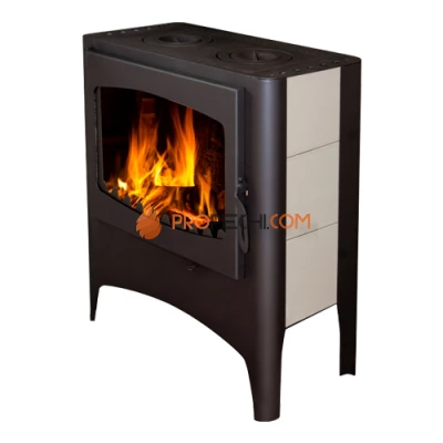 Печь-камин ЭкоКамин Бавария Эко с плитой две конфорки