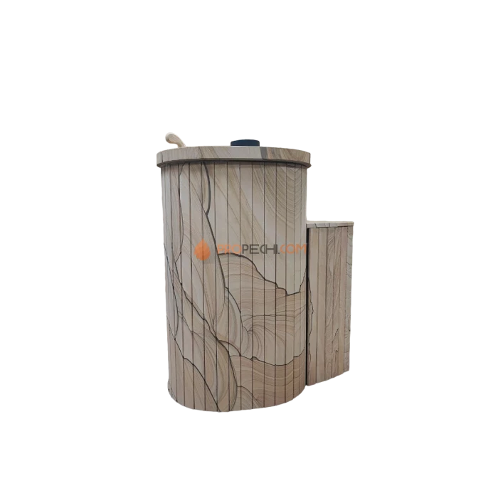 Дровяная печь для бани Ферингер Макси До 38 м³ - Окаменевшее дерево перенесенный рисунок