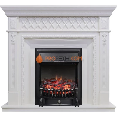 Каминокомплект Royal Flame Alexandria - Белый дуб с очагом Fobos FX Black