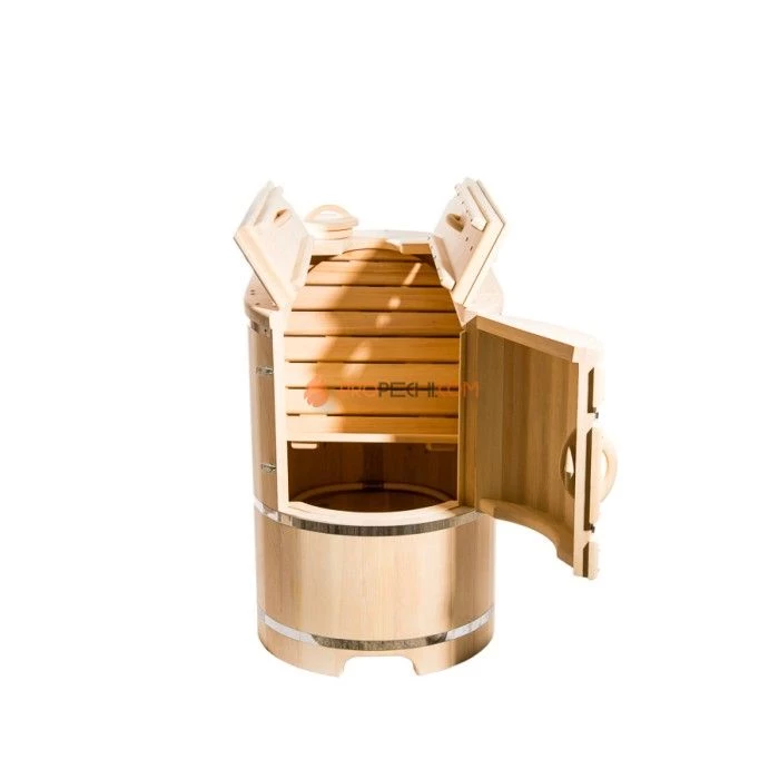 Фитобочка полулежачая НКЗ PREMIUM ЛЮКС из кедра, 115x78x140 см / 40 мм