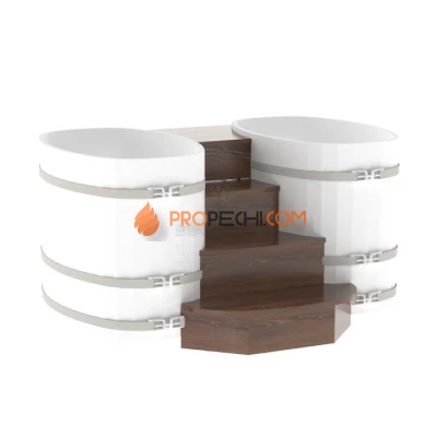 Подиум BentWood на 2 купели 0,76х1,16 из мореного дуба