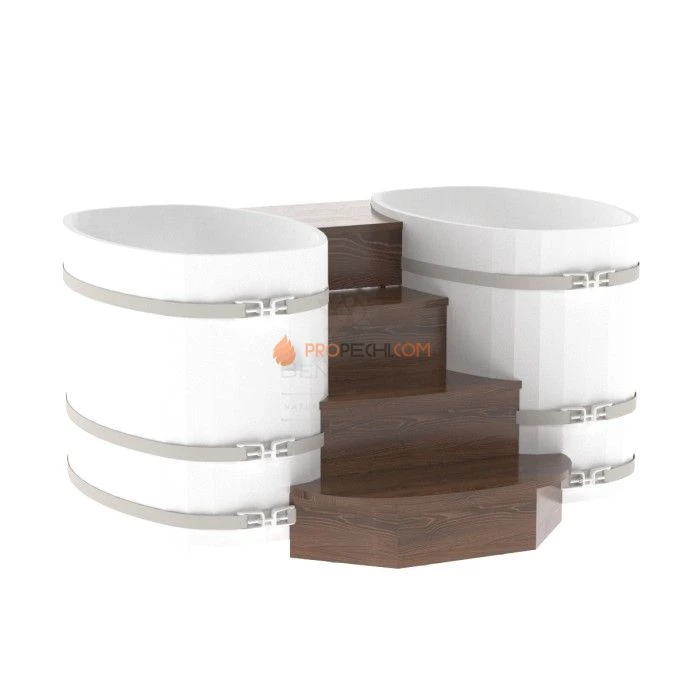 Подиум BentWood на 2 купели 0,76х1,16 из мореного дуба