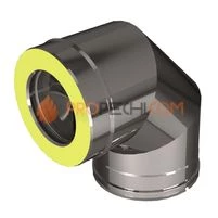 Отвод 90° D130/230, AISI 321/оцинкованная сталь (Вулкан)